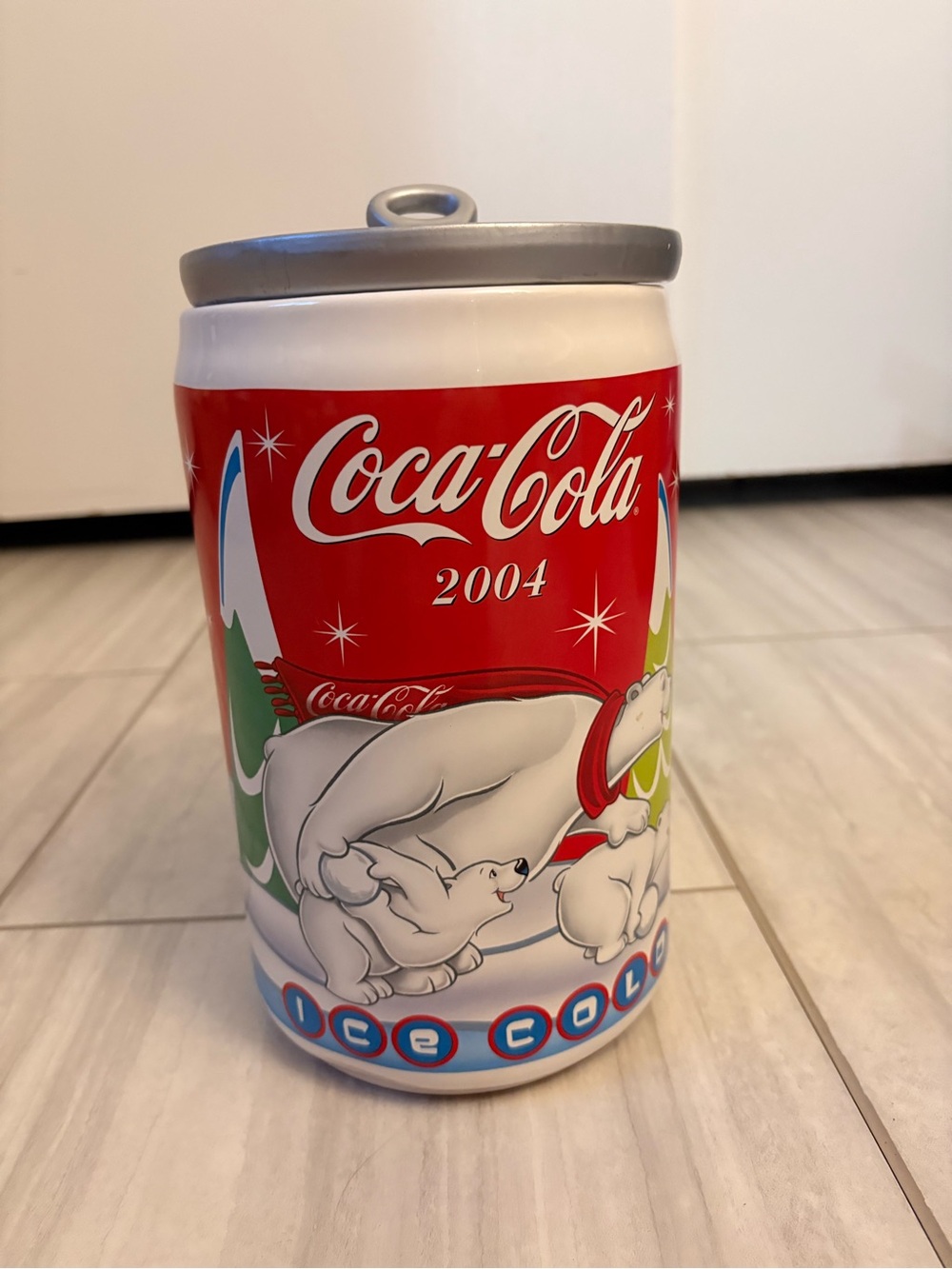 Houston Harvest coca-cola polar bear cookie jar 2004